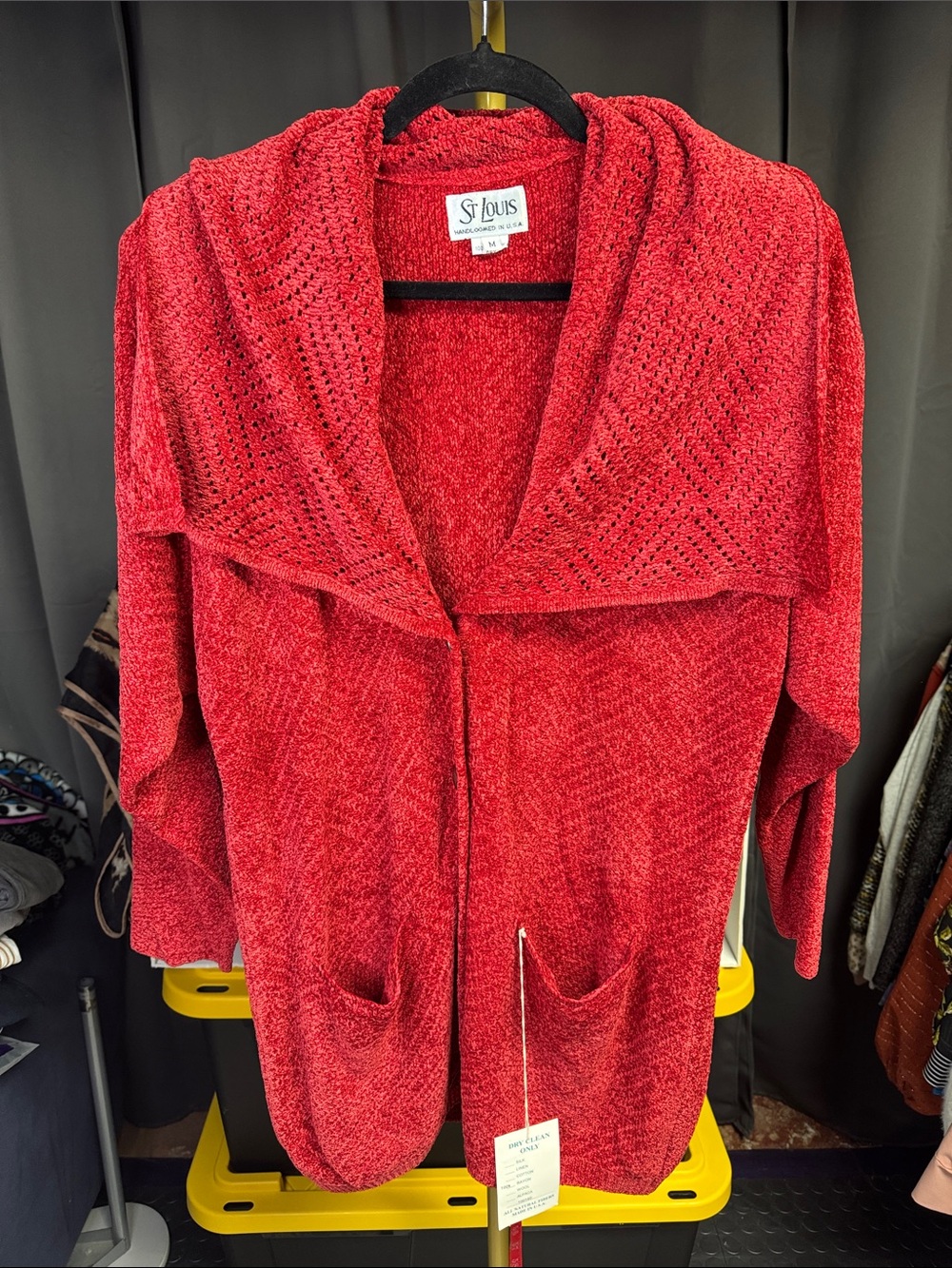 St. Louis Open Cardigan Sweater - Red